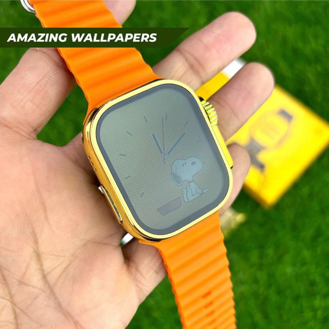 C9 Ultra-2 Gold Smartwatch (Gold Chain Strip Included)
