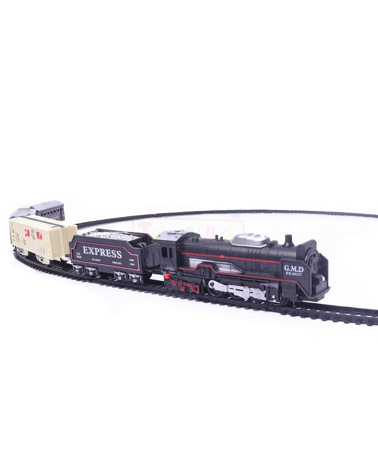 Electric Toy Train Set with Track for Kids 19 Pieces | Battery Operated with Sound and Lights