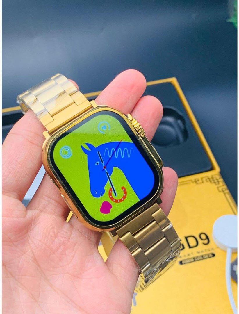 C9 Ultra-2 Gold Smartwatch (Gold Chain Strip Included)