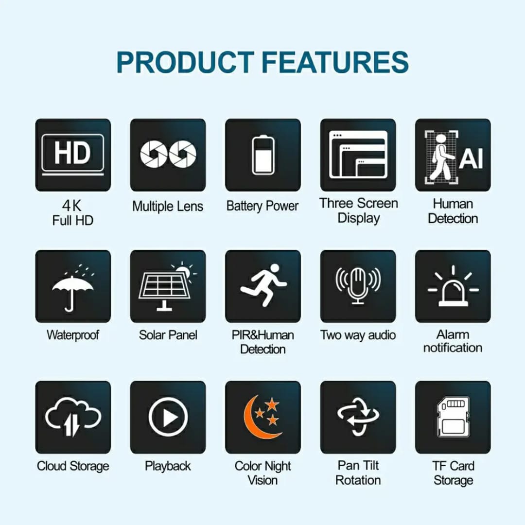 4G 4k V380 Pro Solar Monitor 360 Degree Mobile Phone Remote Outdoor High Definition Battery Camera Solar Ptz 4g Camera