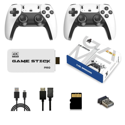 M15 Retro Game Stick, 4K Output & Wireless Controller Plug and Play Video Game Console with 19000+ Games (64G)