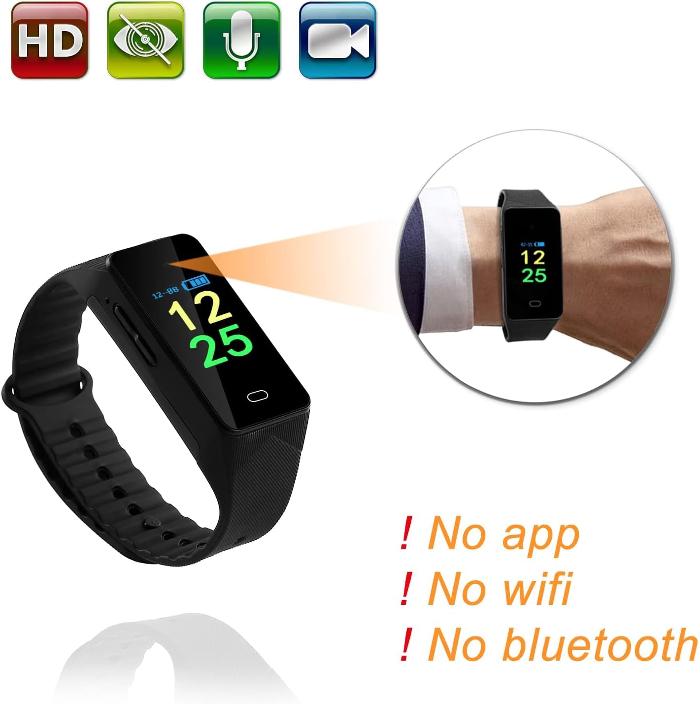 M7 1080P Wrist Bracelet Design Watch Mini Discreet Camera Wide-Angle Lens Sports Bracelet Video Recorder Security Cam