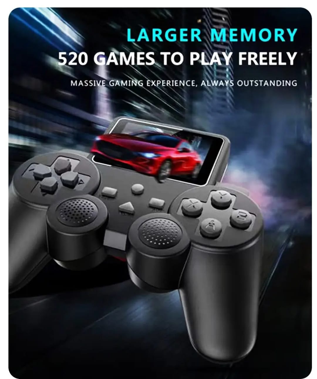 S10 Digital Game Controller with Built-in Screen, Classic Gaming Gamepad