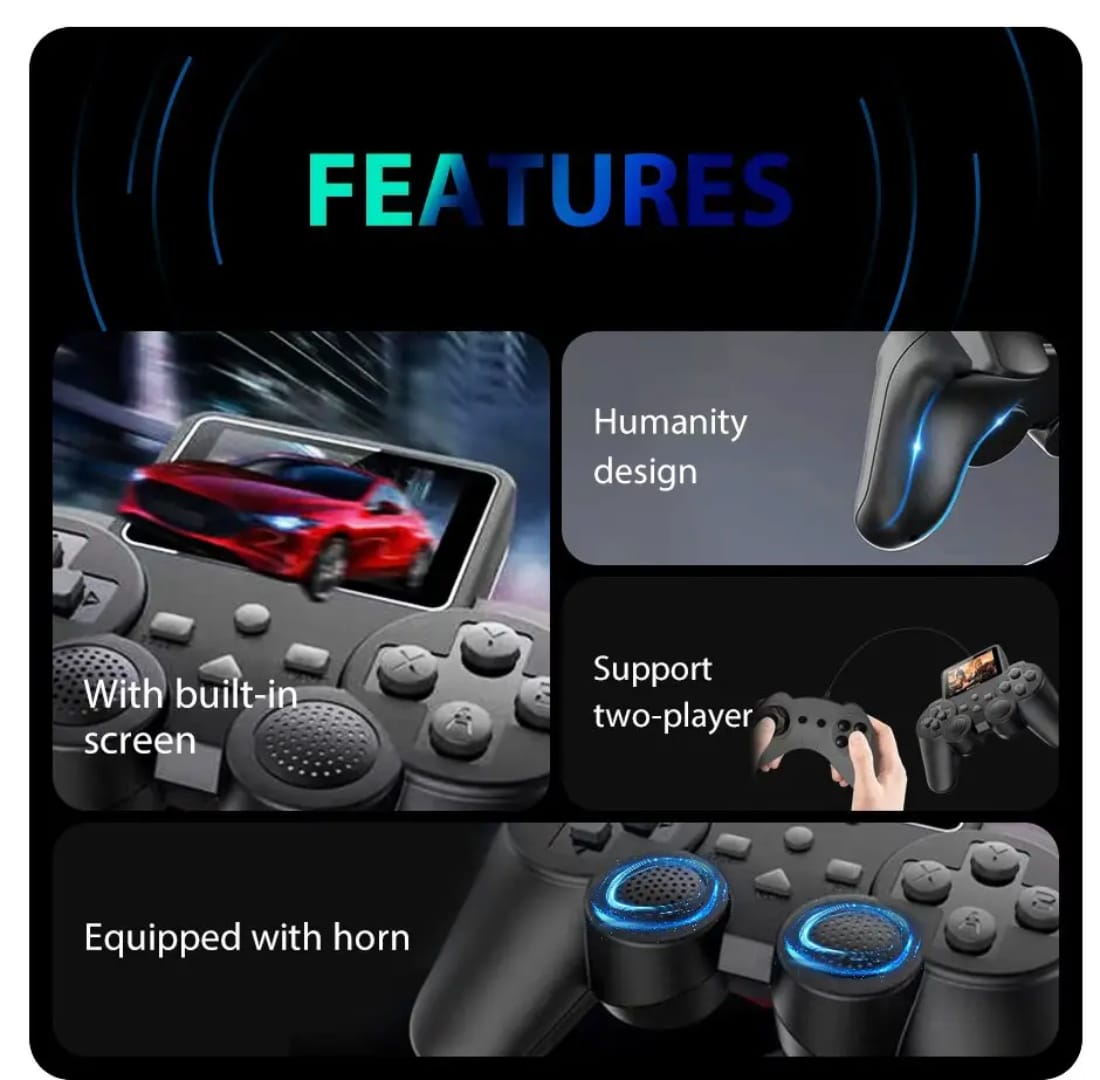 S10 Digital Game Controller with Built-in Screen, Classic Gaming Gamepad