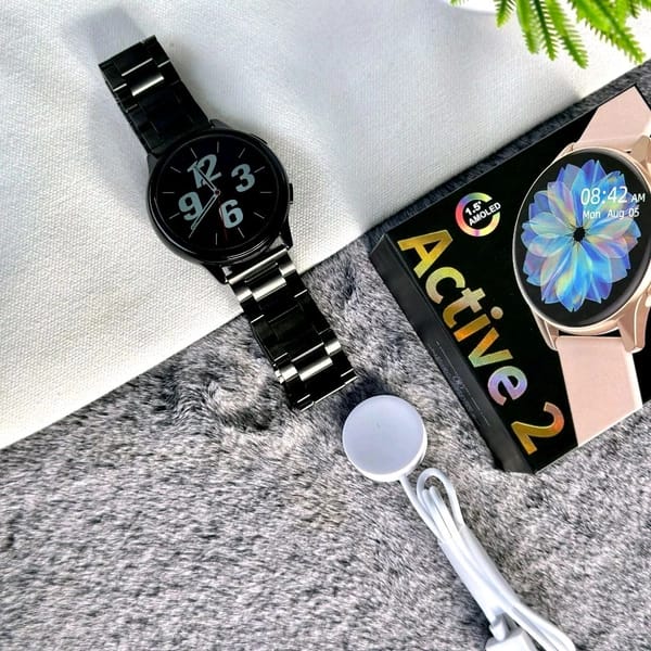 Active-2 2.5D Curve HD Amoled Display Smartwatch, Heart Sensor With Real Time Monitor, Bluetooth Calling