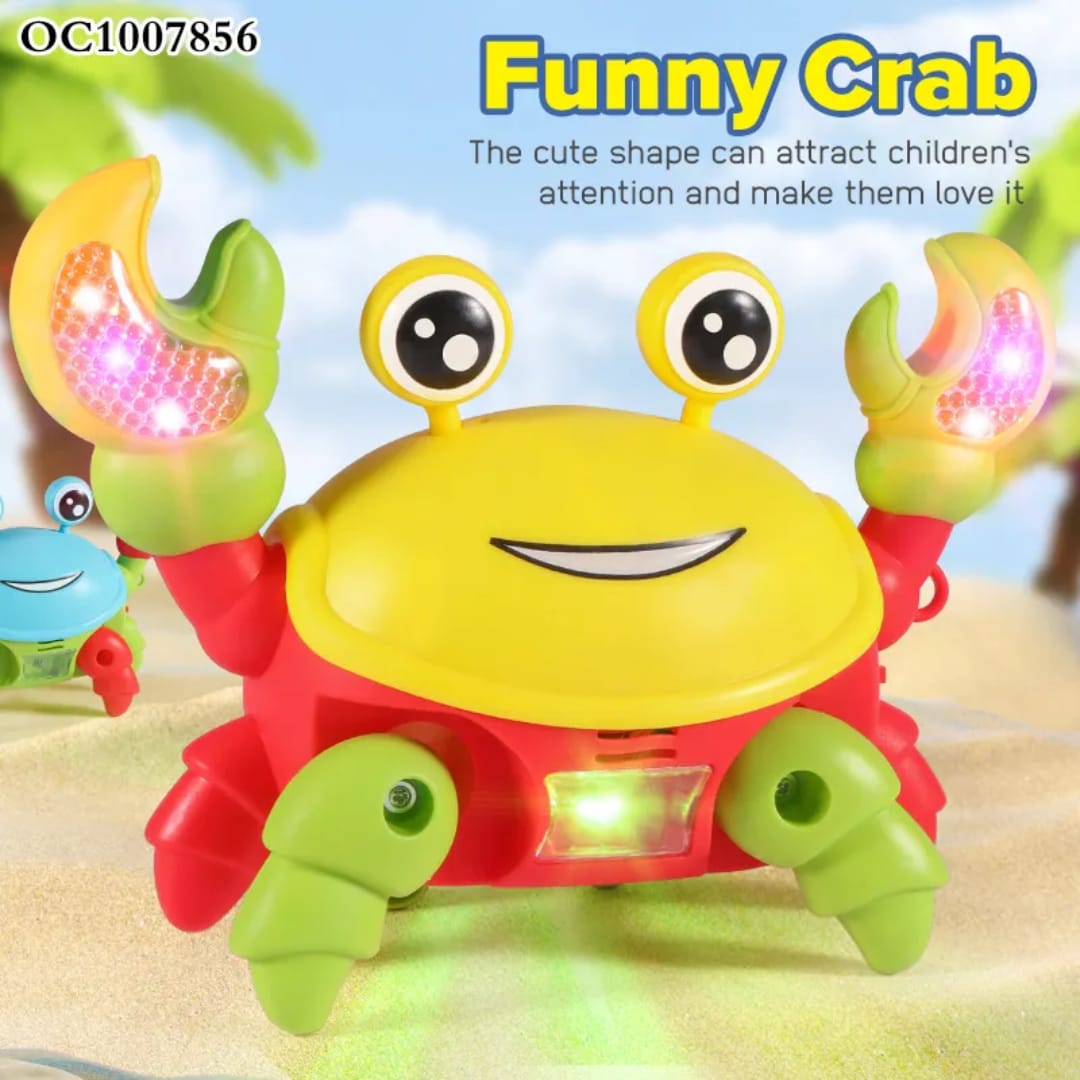 Crab Baby Toy Crawling with Music and LED Light