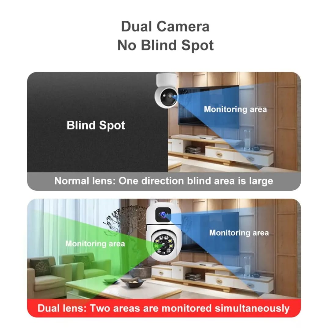 V380 Pro Dual Lens Security CCTV Network Camera Motion Detection 2MP/4MP WIFI Indoor Camera