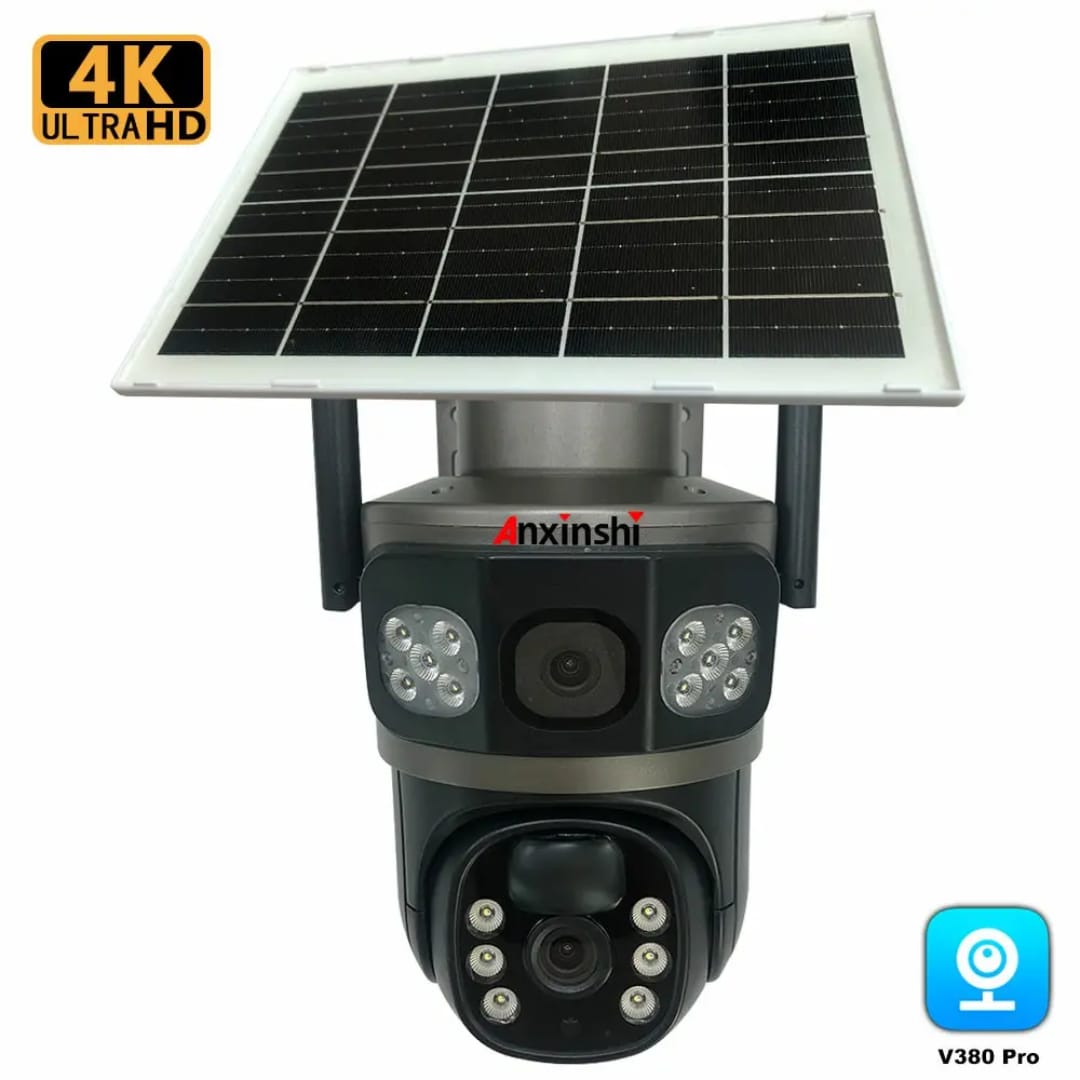4G 4k V380 Pro Solar Monitor 360 Degree Mobile Phone Remote Outdoor High Definition Battery Camera Solar Ptz 4g Camera