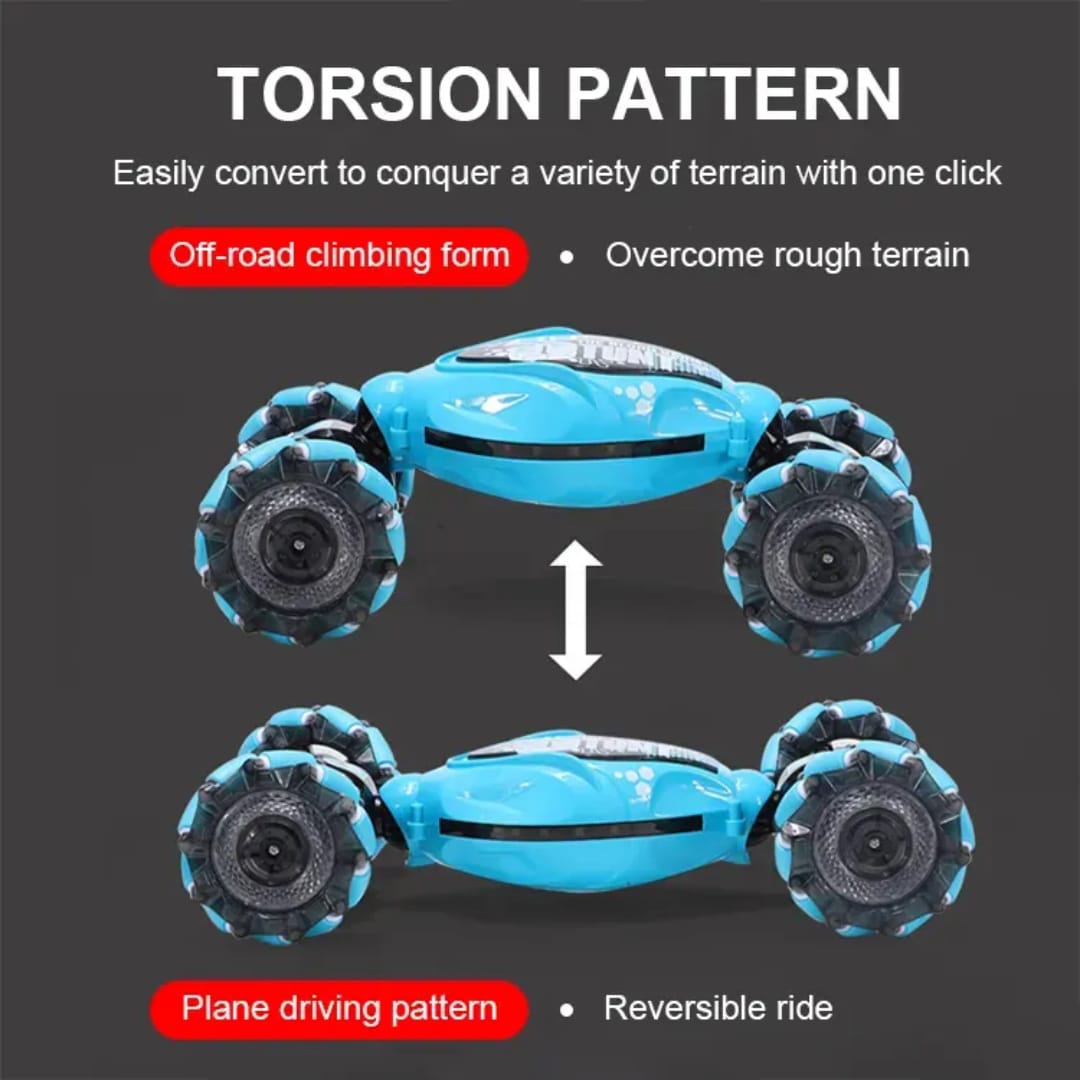 4WD 2.4GHz Gesture Sensing Twist RC Stunt Car Remote Control Off-Road Toy