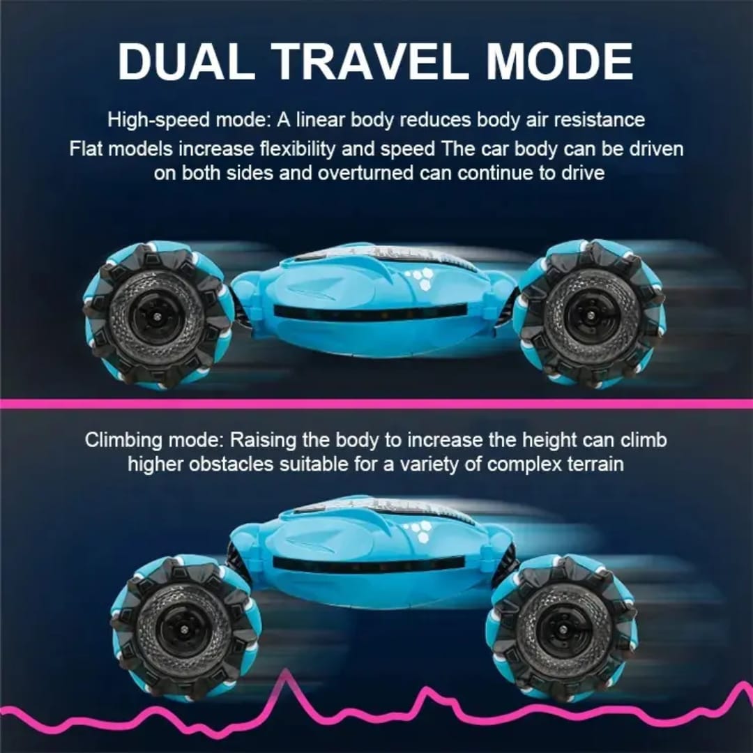 4WD 2.4GHz Gesture Sensing Twist RC Stunt Car Remote Control Off-Road Toy
