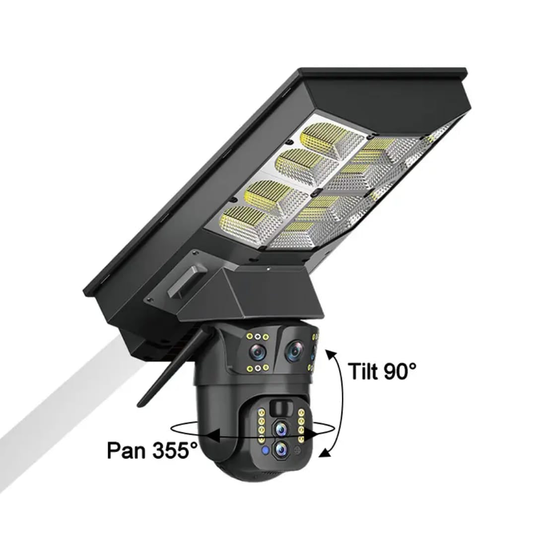 XA01 Solar Street Light with V380 4G WiFi 10X Dual-lens Monitoring HD Camera, Memory:No SD Card
