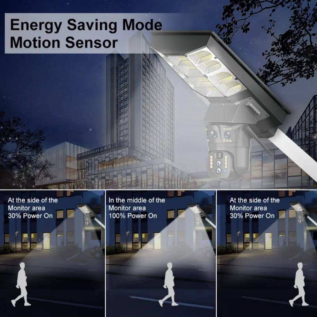 XA01 Solar Street Light with V380 4G WiFi 10X Dual-lens Monitoring HD Camera, Memory:No SD Card
