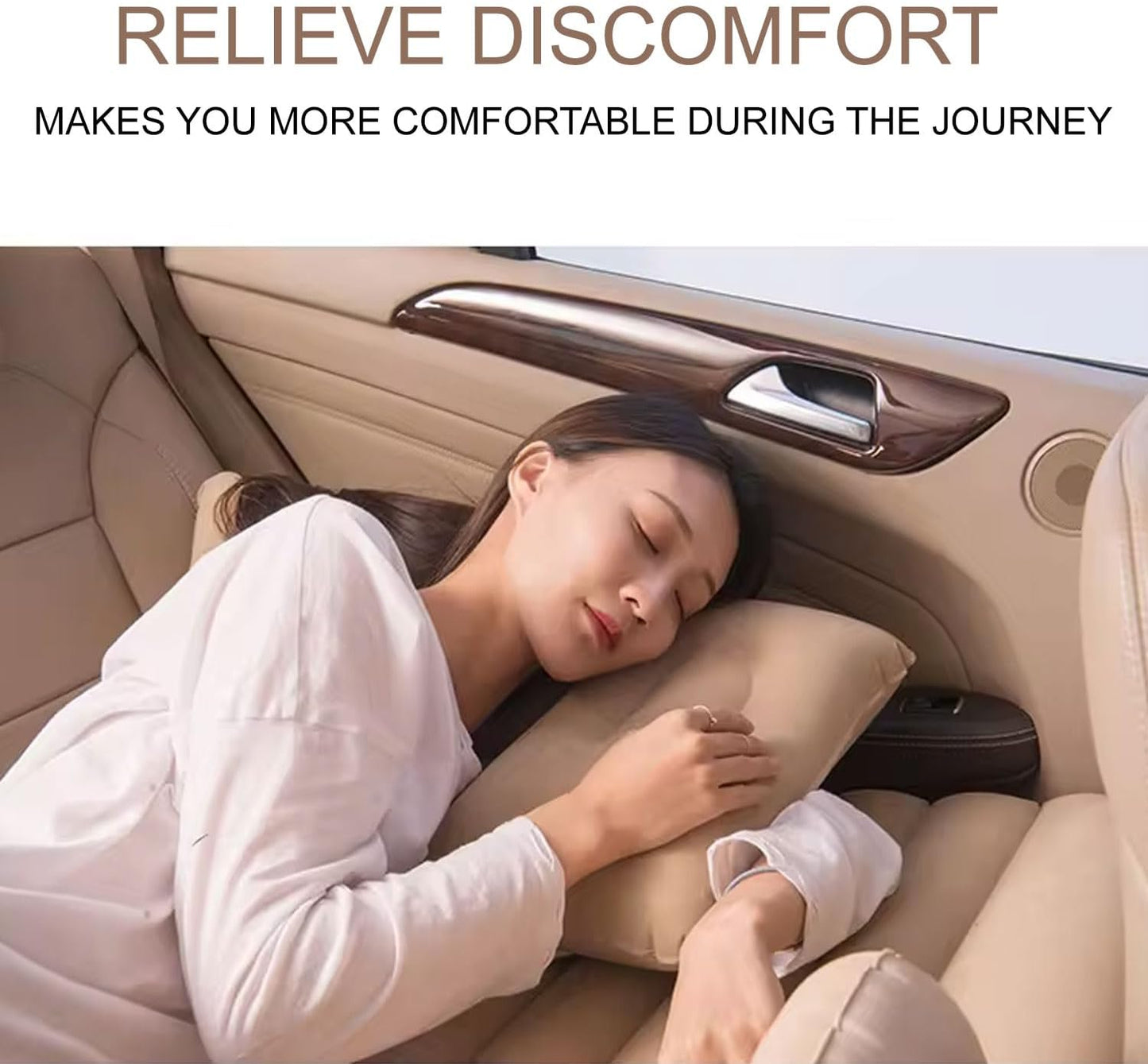 Car Air Mattress,Car Inflatable Bed Portable Camping Air Mattress W/ 2 Air Pillows,2 Repair Kits & 1 Air Pump