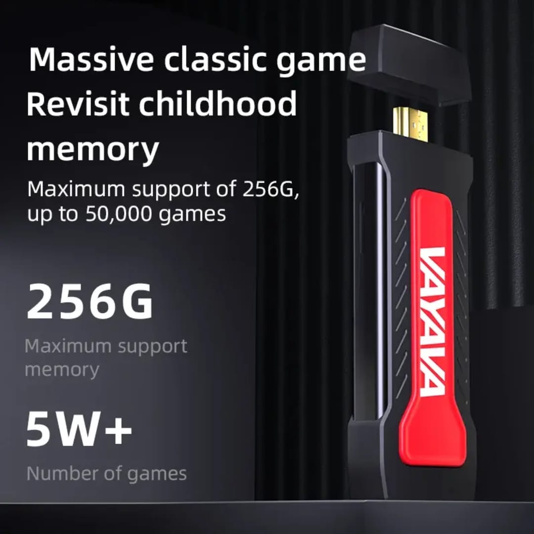 GD 30 4K Wireless Gamestick With 35000+ 3D Games And 2.4g Wireless Double Controller - 64 GB