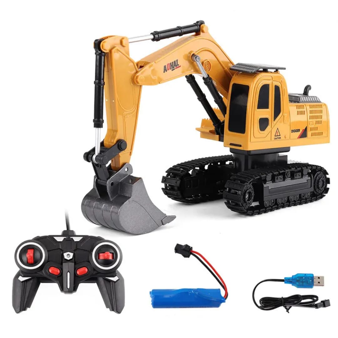 Remote Control Excavator RC Diggers for Boys Girls, 9 Channel Fully Functional Excavator Toy