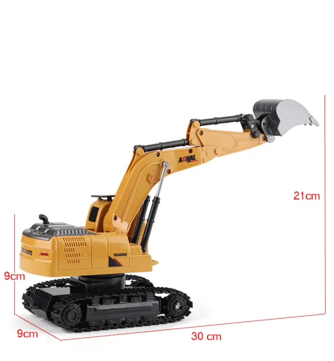 Remote Control Excavator RC Diggers for Boys Girls, 9 Channel Fully Functional Excavator Toy
