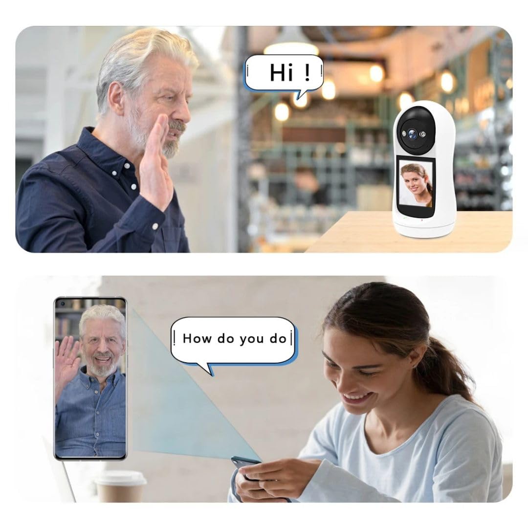 3MP Mini HD Cctv Video Ai Two-Way Visual Security Video Intercom Call Smart WIFI Baby Monitor Camera With Screen