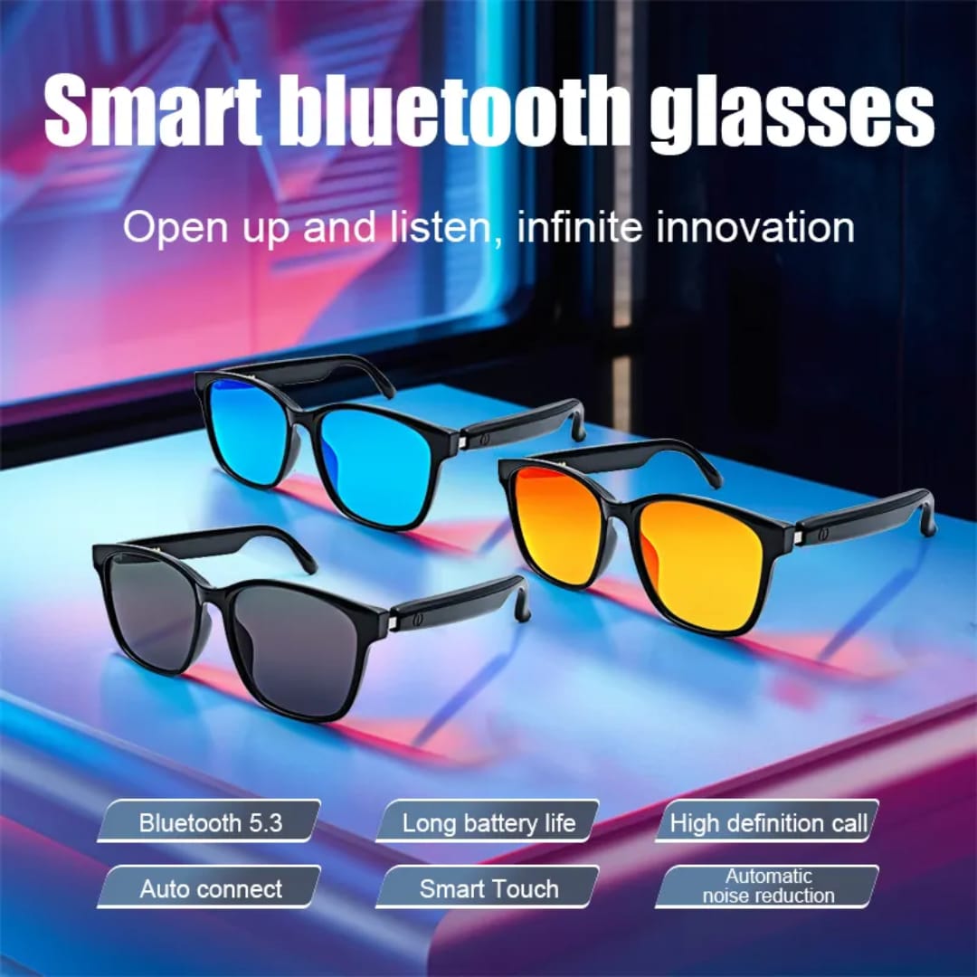 GS08 Smart Glasses Open Ear Music,Bluetooth-Audio Glasses for Men Women,Open Ear Sound with Mic,All Smart Devices