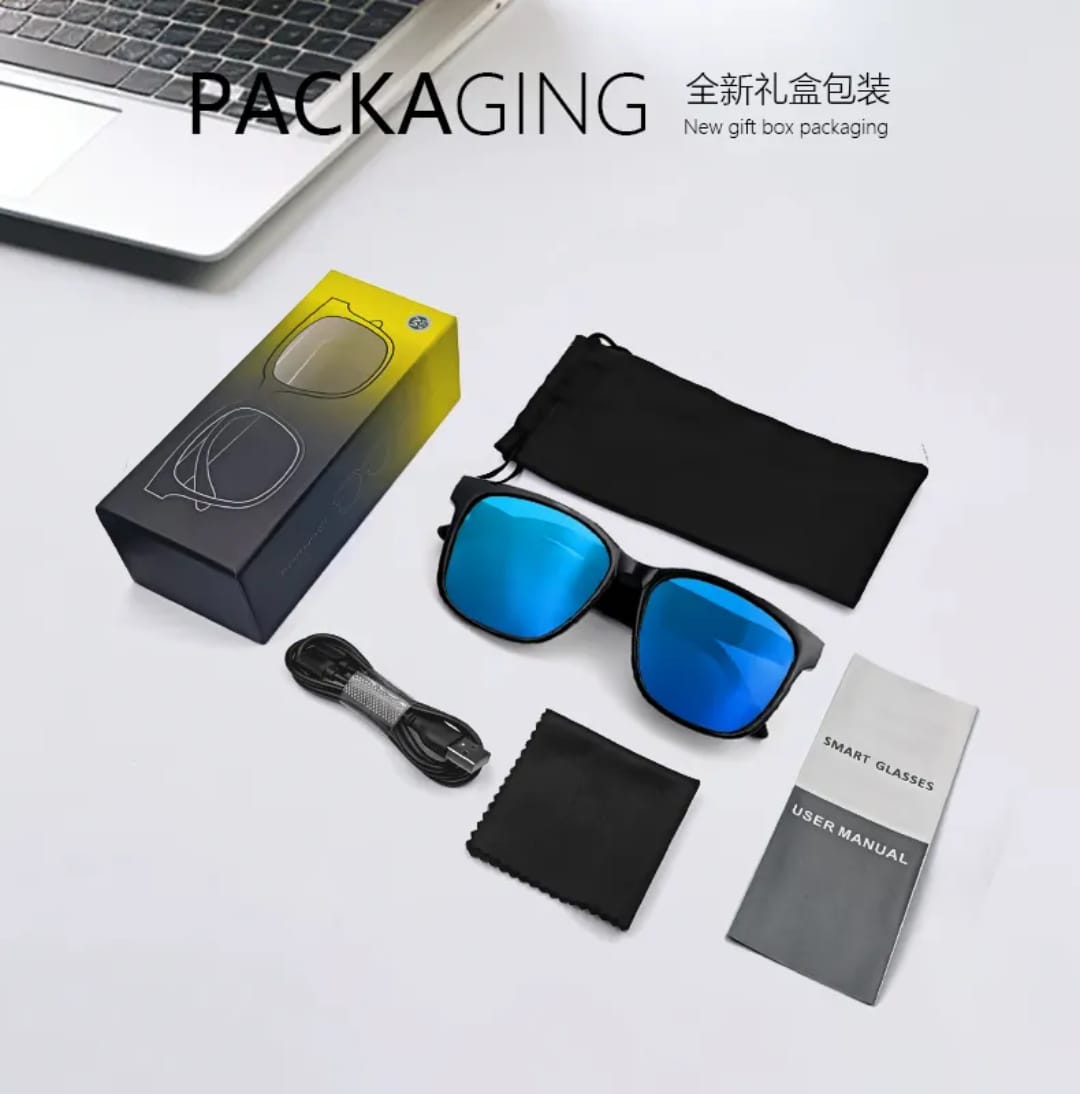 GS08 Smart Glasses Open Ear Music,Bluetooth-Audio Glasses for Men Women,Open Ear Sound with Mic,All Smart Devices