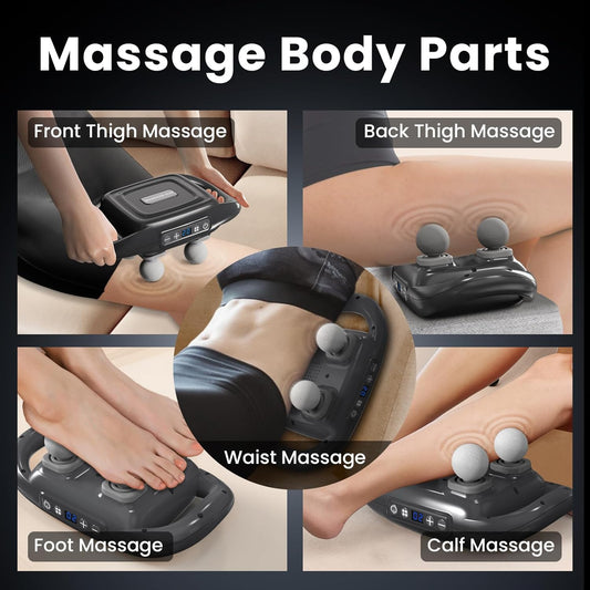 4 Head Massage Gun, Massage Gun Deep Tissue with 6 Modes and 20 Levels, Electric Massager