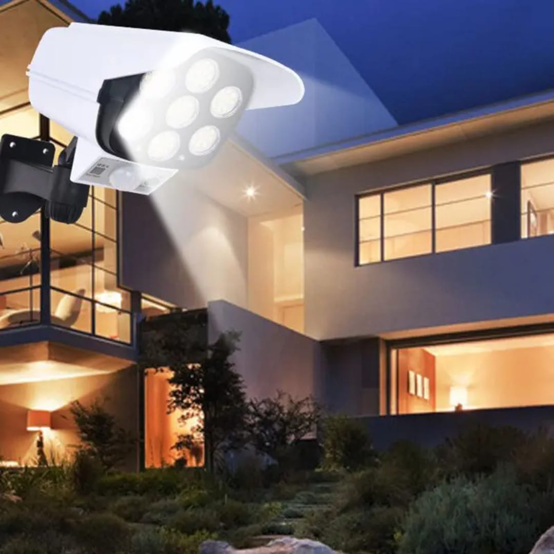 Solar Light Outdoor 77 Led Motion Sensor Security Camera Shaped Wall Lamp,Waterproof, Rotatable