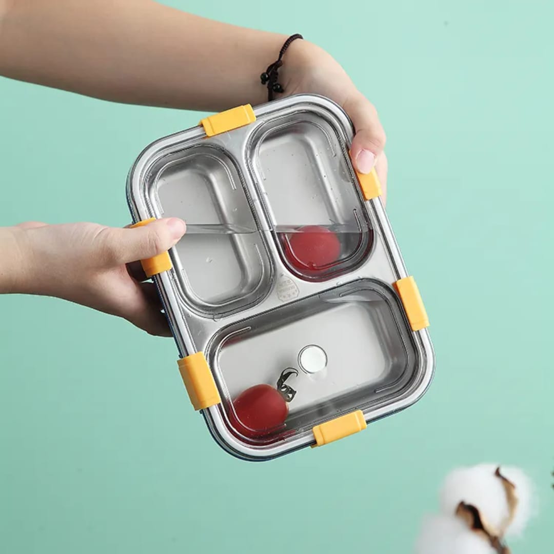 Bento Lunch Box, Children's Lunch Box, Toddler Lunch Box with Fork & Spoon