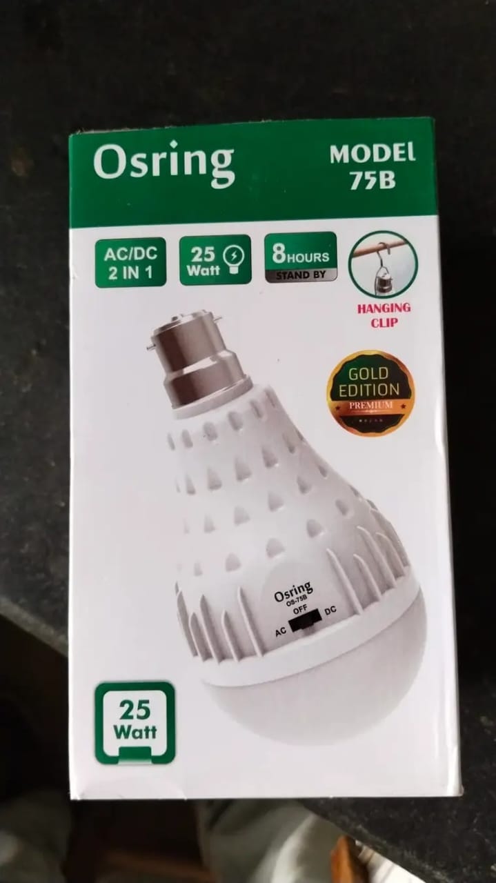 OSRING Premium Rechargeable LED BULB (25 Watt) 8 Hour Standby With Hanging Clip