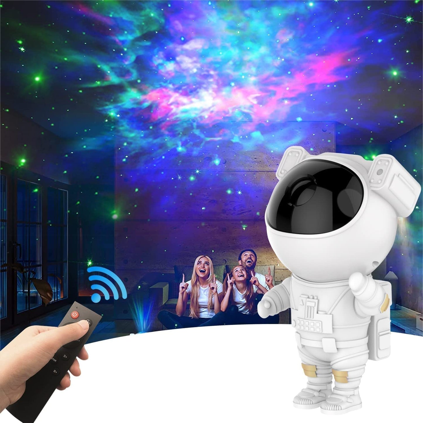 Astronaut Galaxy Projector Light for Bedroom with Remote Control and Timer
