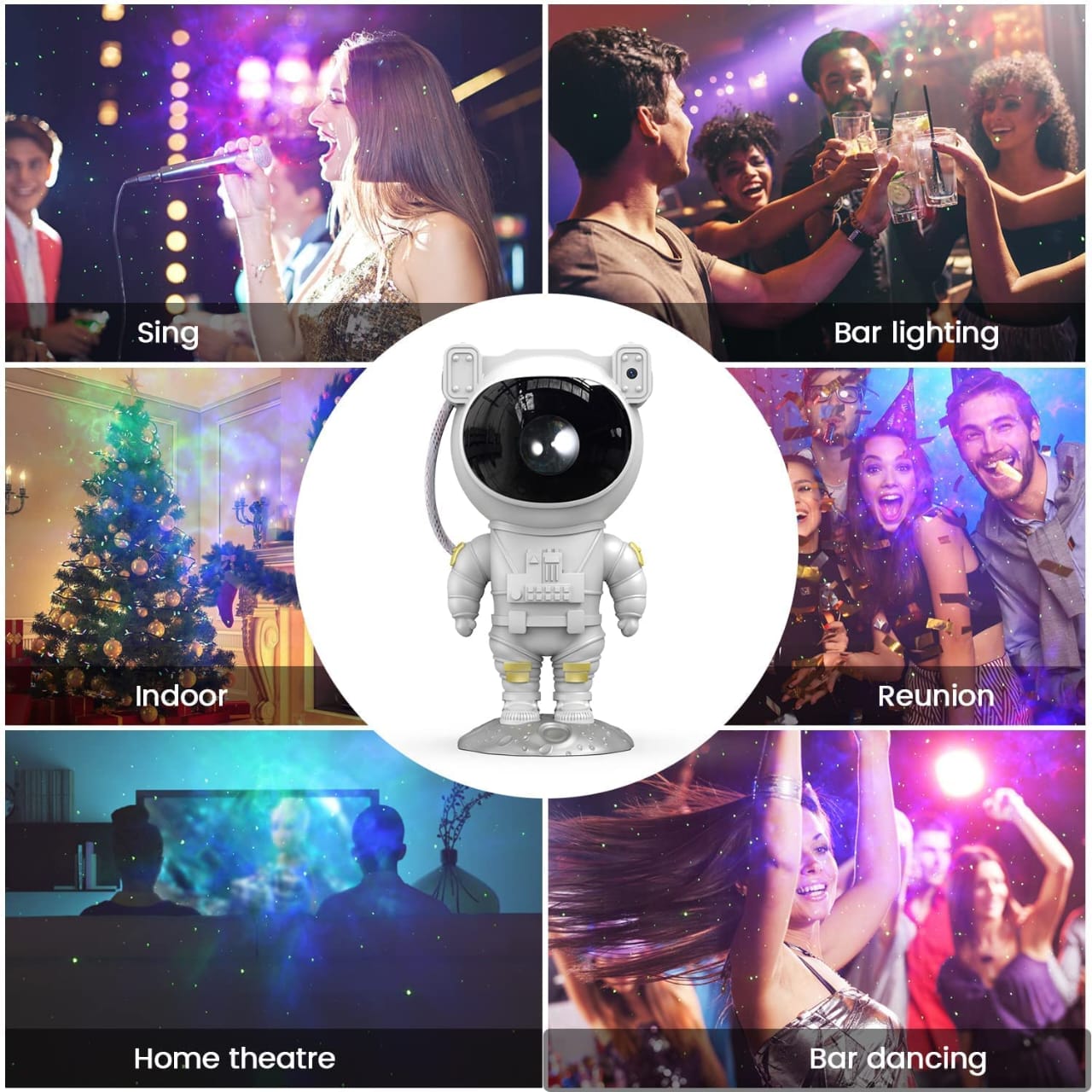 Astronaut Galaxy Projector Light for Bedroom with Remote Control and Timer