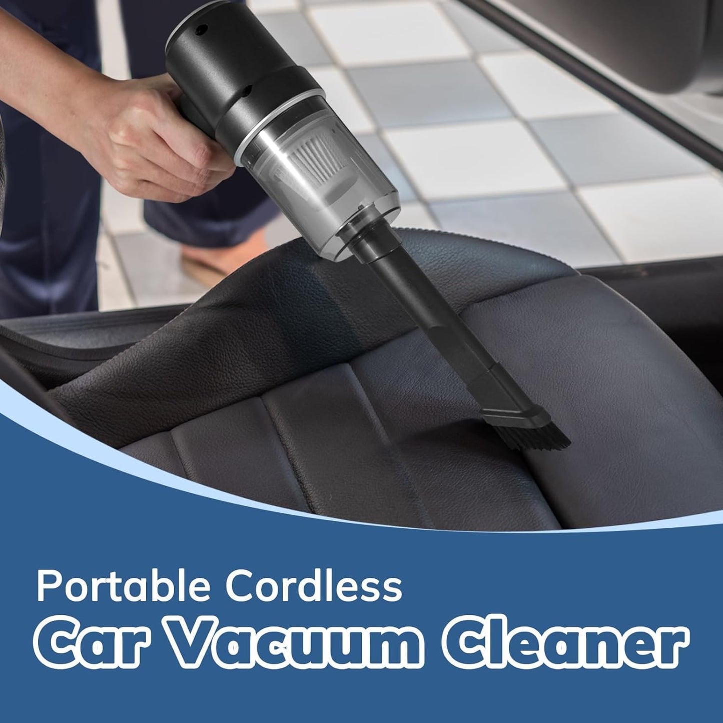 3 in 1 Cordless Car Vacuum Cleaner Powerful Suction & High Power Blower Deep Cleaning with Wireless, Portable Handheld USB Rechargeable