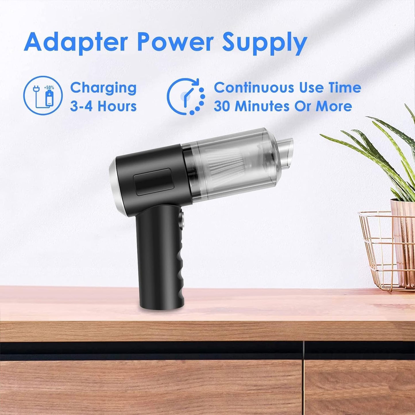 3 in 1 Cordless Car Vacuum Cleaner Powerful Suction & High Power Blower Deep Cleaning with Wireless, Portable Handheld USB Rechargeable