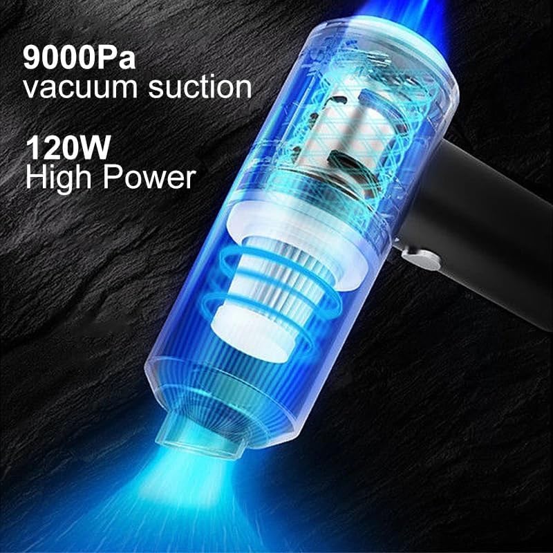3 in 1 Cordless Car Vacuum Cleaner Powerful Suction & High Power Blower Deep Cleaning with Wireless, Portable Handheld USB Rechargeable