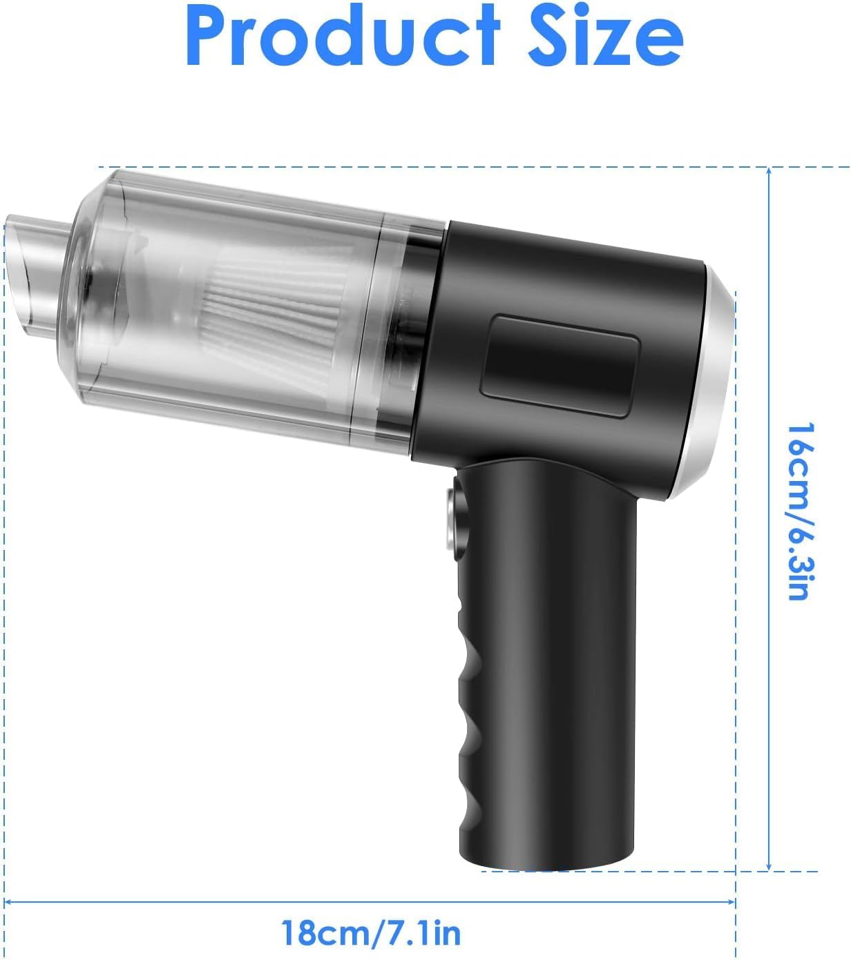 3 in 1 Cordless Car Vacuum Cleaner Powerful Suction & High Power Blower Deep Cleaning with Wireless, Portable Handheld USB Rechargeable