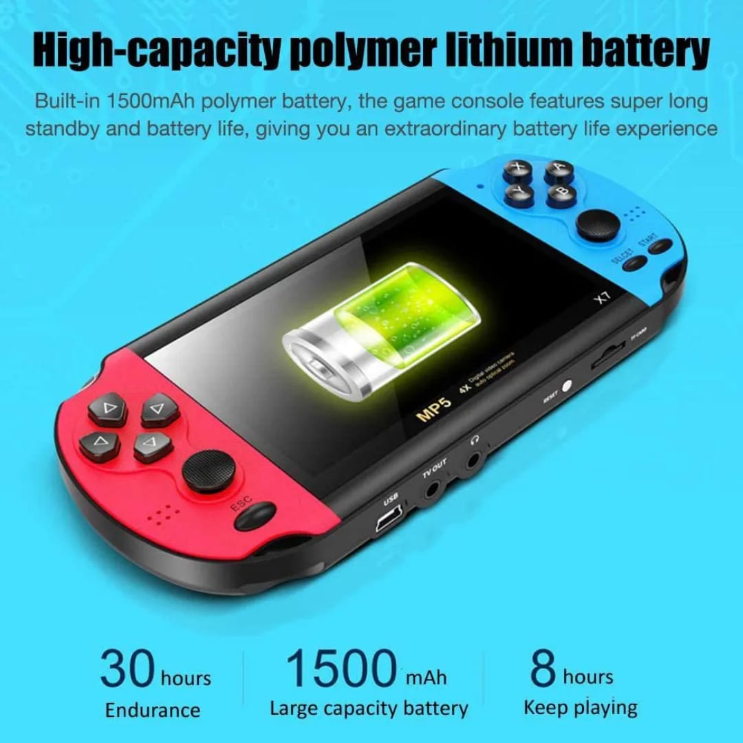 X7 Plus 4.3-inch 8GB Retro Game Console – a Gang Dream. Boasting a Colossal Library of Over 20,000 Games
