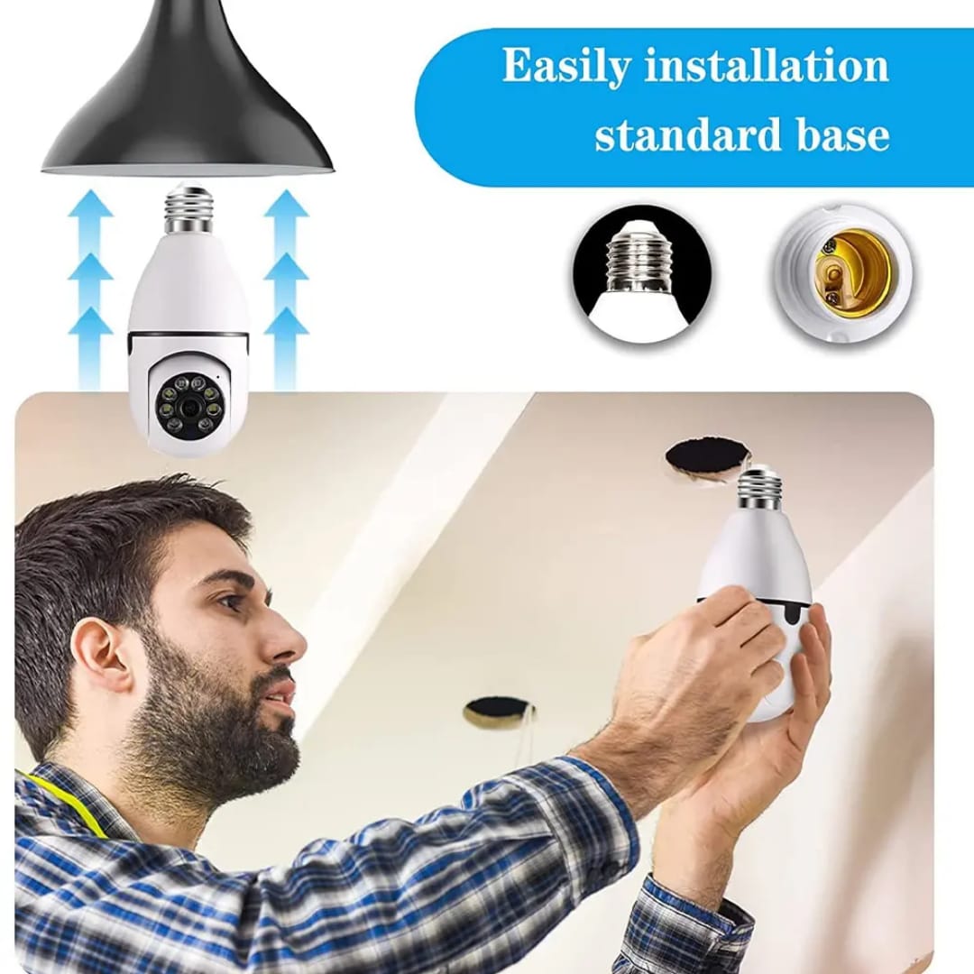V380 WiFi 1080P Night Vision Wireless 360 Degree CCTV Security Light 360 Panoramic Bulb Camera