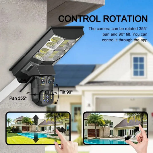 XA01 Solar Street Light with V380 4G WiFi 10X Dual-lens Monitoring HD Camera, Memory:No SD Card