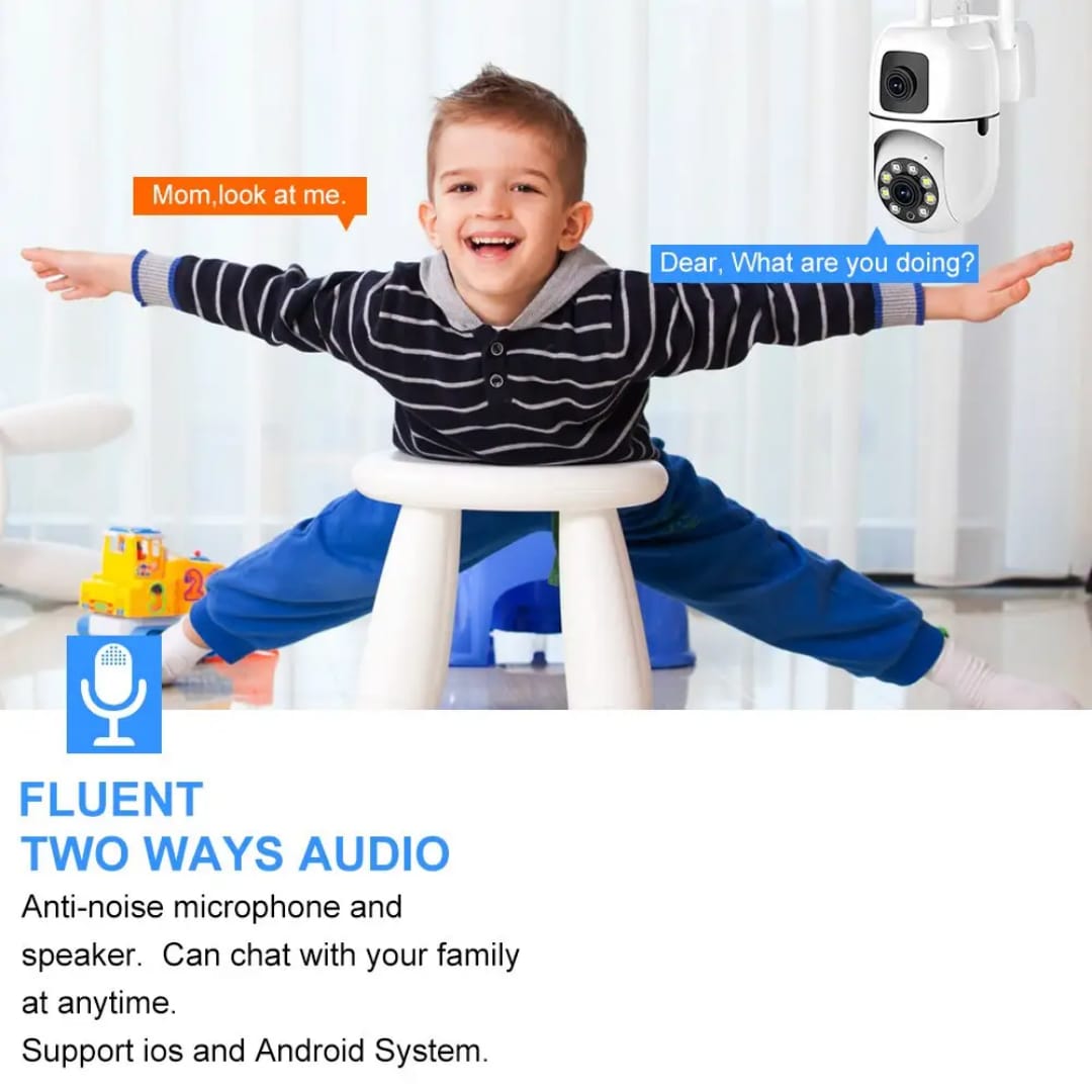 V380 Pro Dual Lens Security CCTV Network Camera Motion Detection 2MP/4MP WIFI Indoor Camera