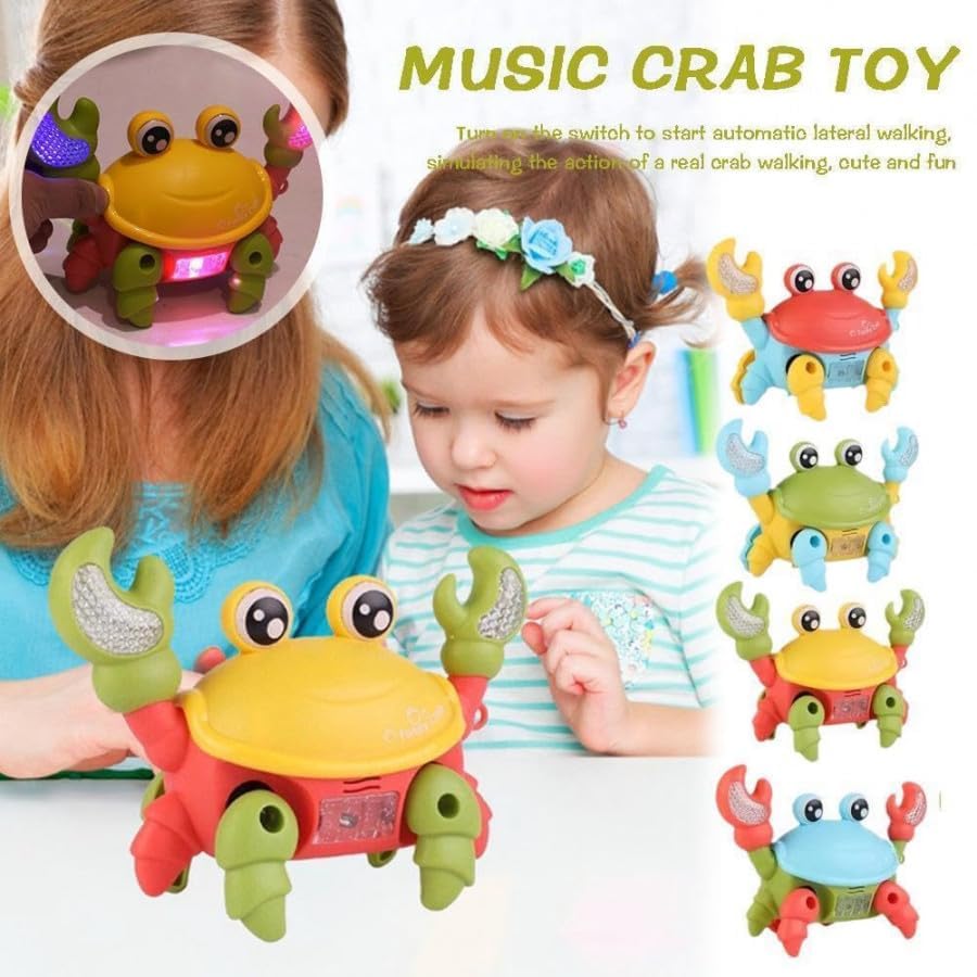 Crab Baby Toy Crawling with Music and LED Light