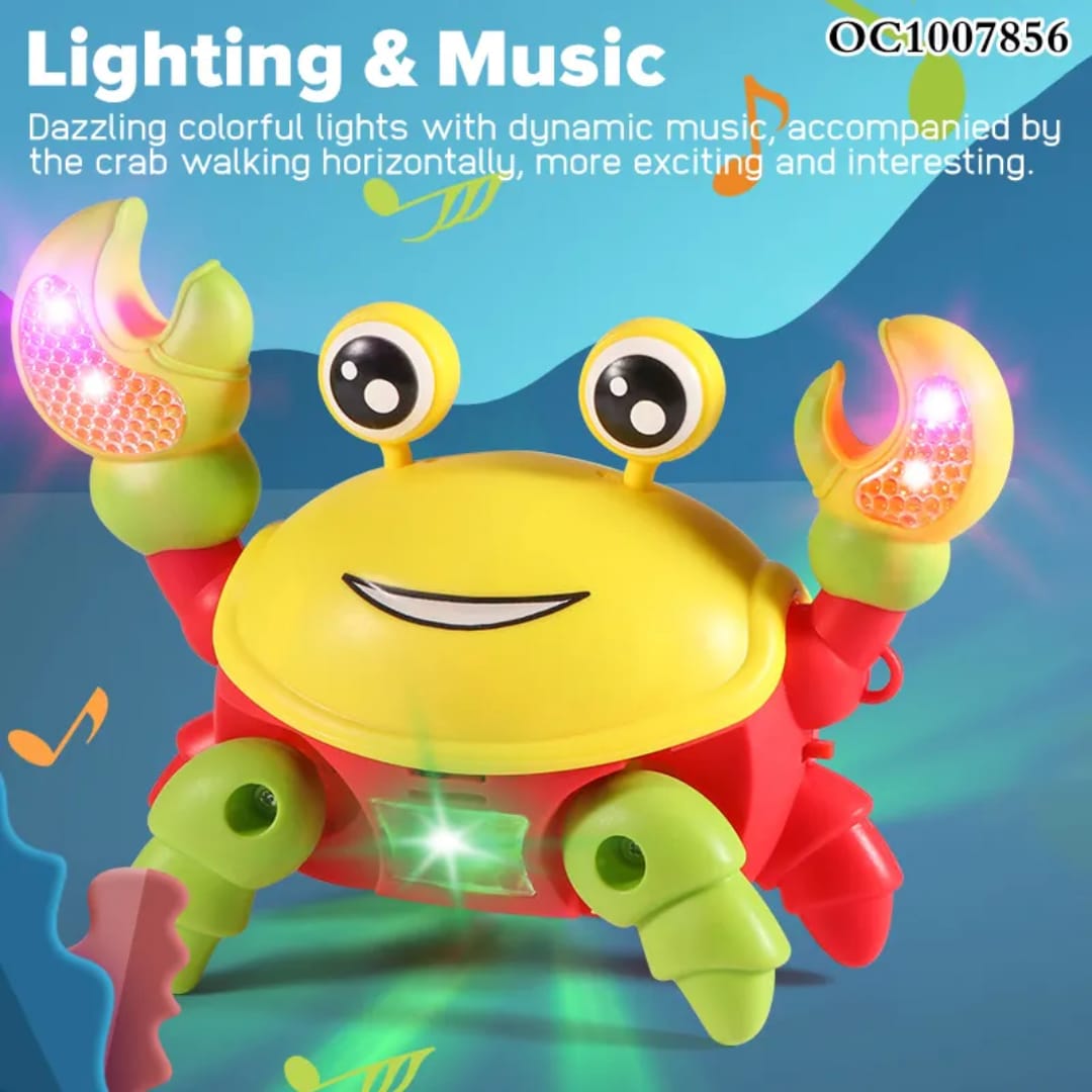 Crab Baby Toy Crawling with Music and LED Light