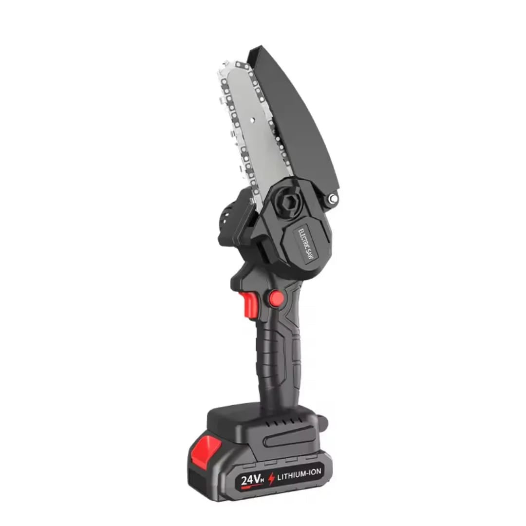 Electric Chainsaw 26V Rechargeable Cordless Chain Saw Household Small Handheld Woodworking Cutting Tool