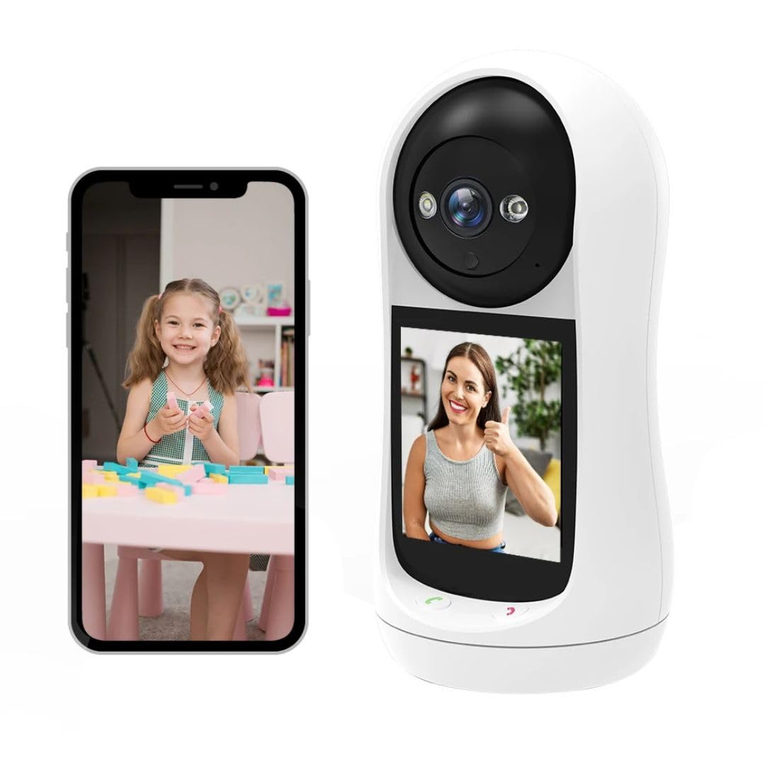 3MP Mini HD Cctv Video Ai Two-Way Visual Security Video Intercom Call Smart WIFI Baby Monitor Camera With Screen
