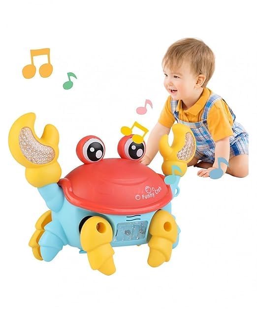 Crab Baby Toy Crawling with Music and LED Light
