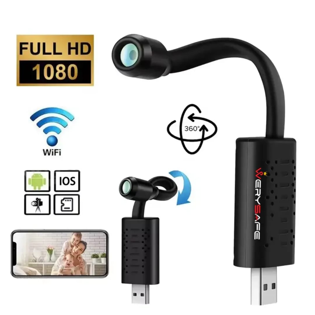V380 FlexiWireless Surveillance Camera HD USB Portable Home Small Portable Camera