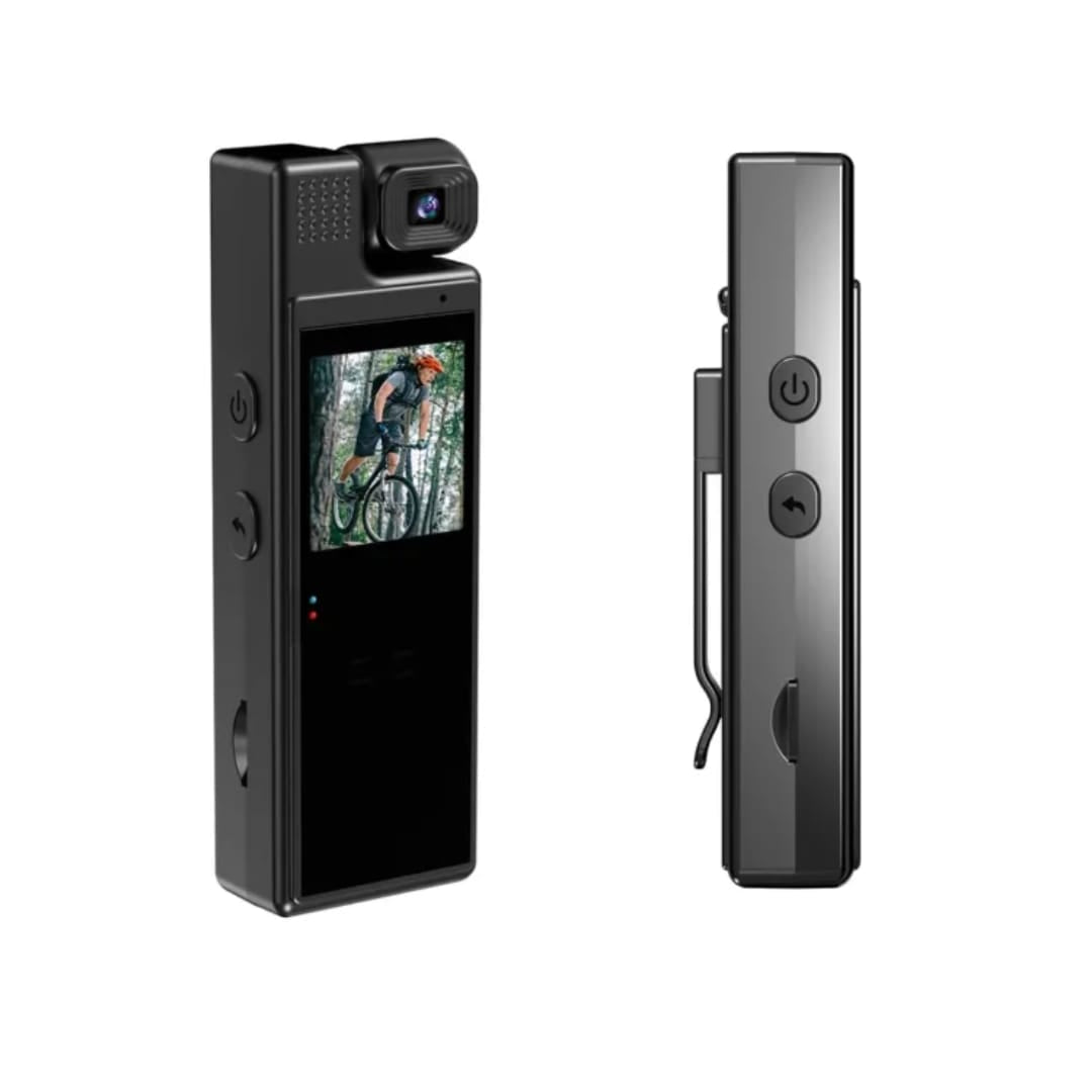 L-09 WiFi Body Camera with Audio and Video Recording, 180°Lens Rotatable, 6 Hour Battery , WiFi Video Camera with 1.3in TFT Screen, Night Vision