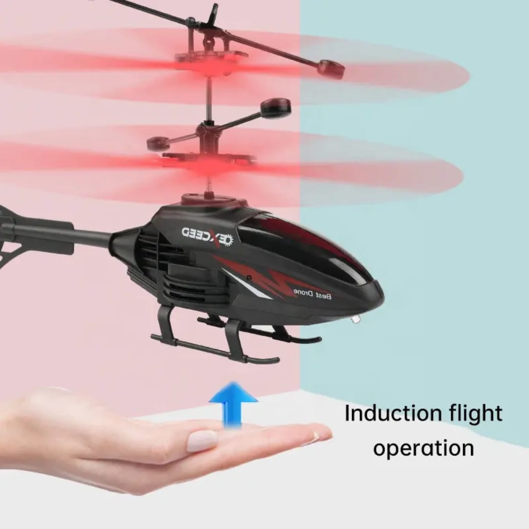 Helicopter Remote Control Flying for Unisex Children/Kids Age 4 + Years, Indoor Palm Sensing RC Helicopter Rechargeable Helicopter with LED Lights