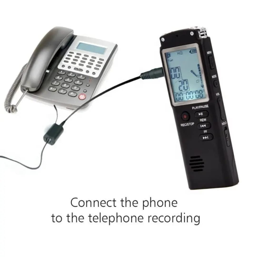8GB Digital Audio Voice Recorder A Key Lock Screen Telephone Recording Real Time Display MP3 Player