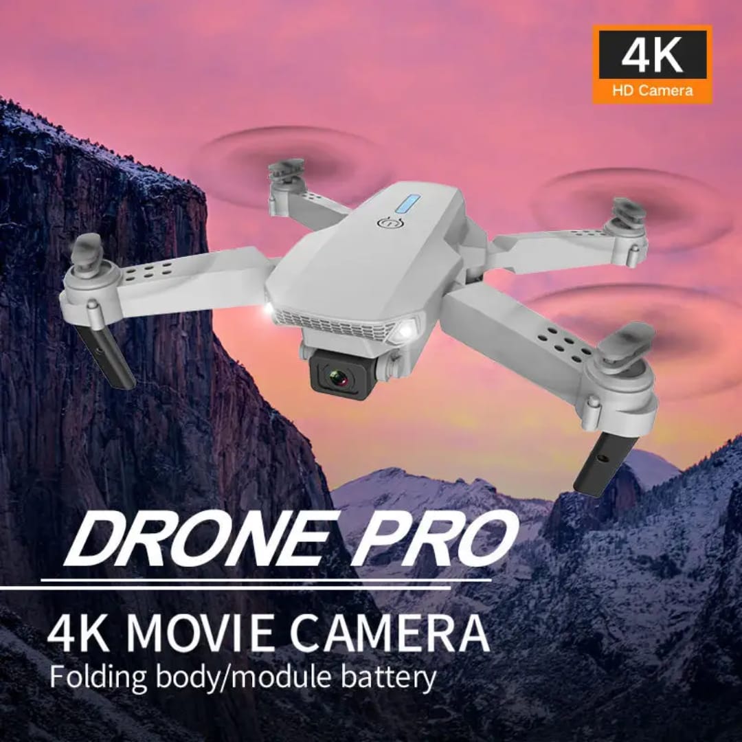 E88 Drone with Camera 4k HD wide angle drone real time transmission beginner drones, 360° Flip Headless Mode Remote Control Toy Drone