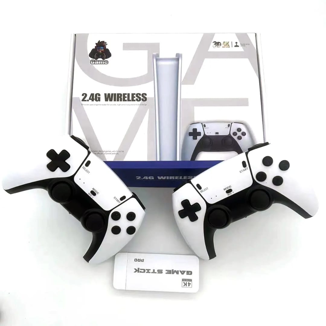 M15 Retro Game Stick, 4K Output & Wireless Controller Plug and Play Video Game Console with 19000+ Games (64G)