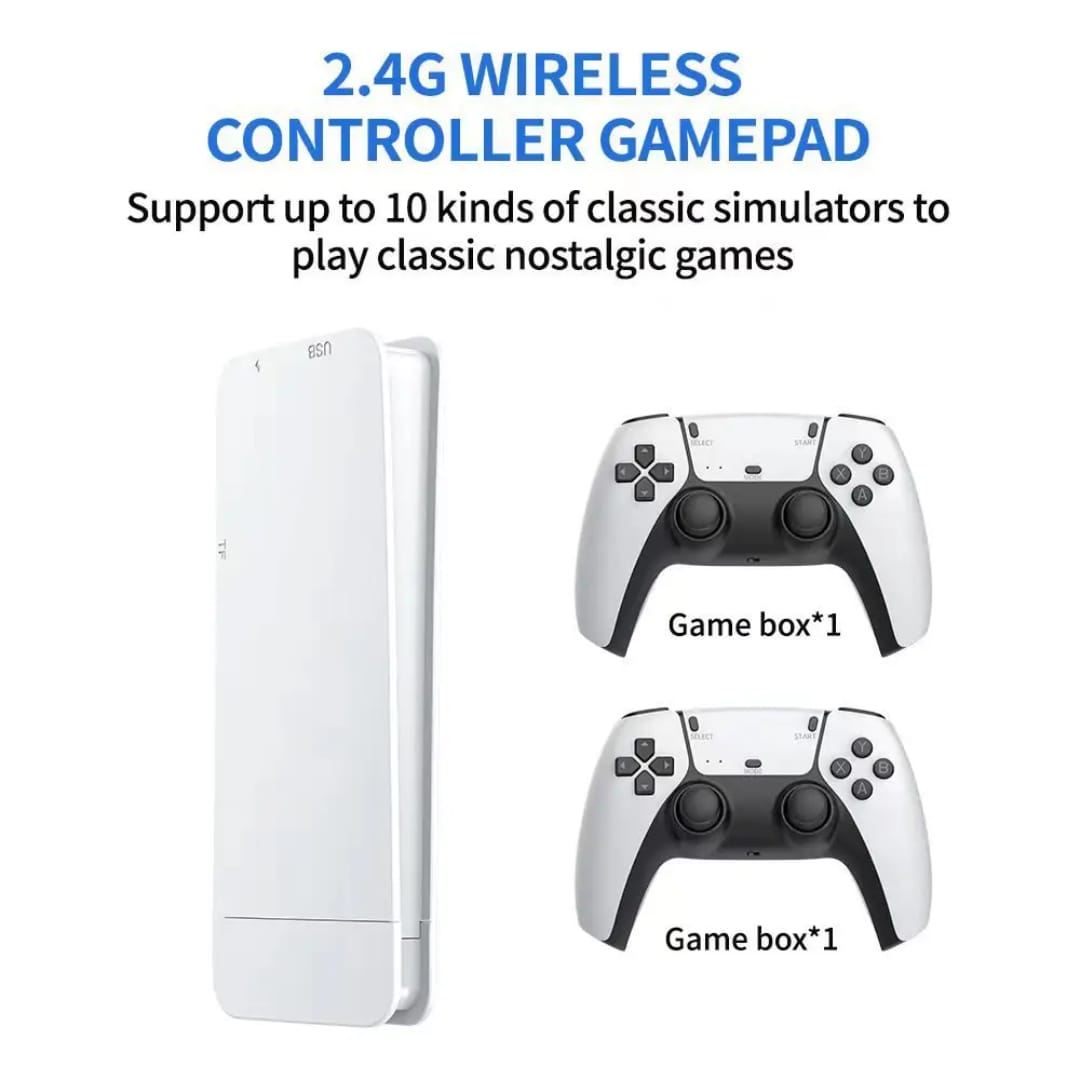M15 Retro Game Stick, 4K Output & Wireless Controller Plug and Play Video Game Console with 19000+ Games (64G)