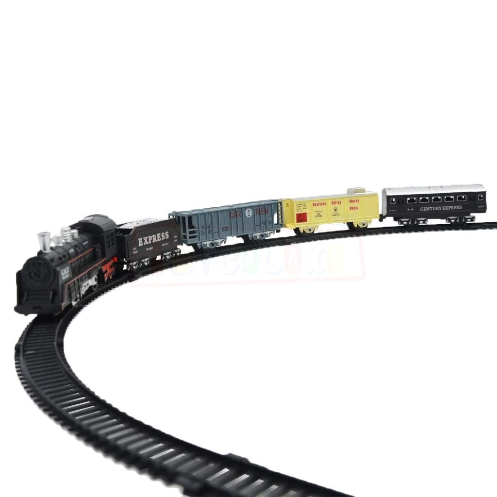 Electric Toy Train Set with Track for Kids 19 Pieces | Battery Operated with Sound and Lights